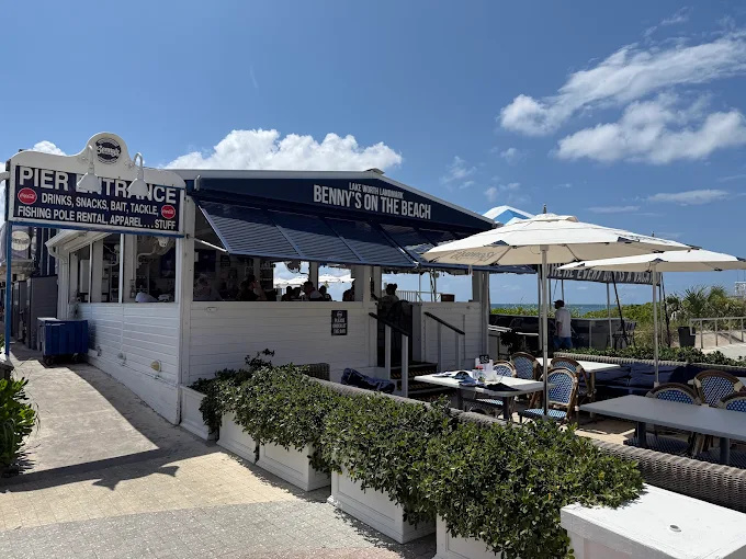 Benny's on the Beach is a local institution. Breakfast on the pier, fresh seafood for lunch, ocean on all sides. Worth every minute of the drive.