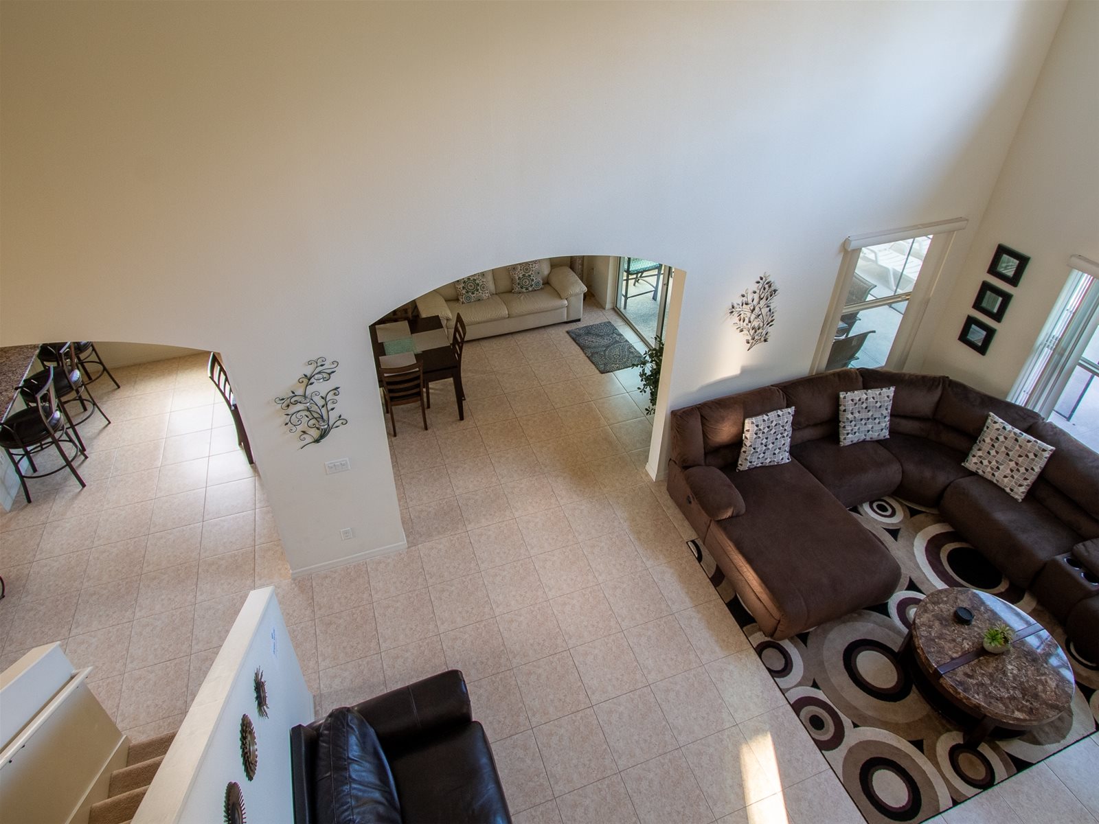 View from the top of the stairs.