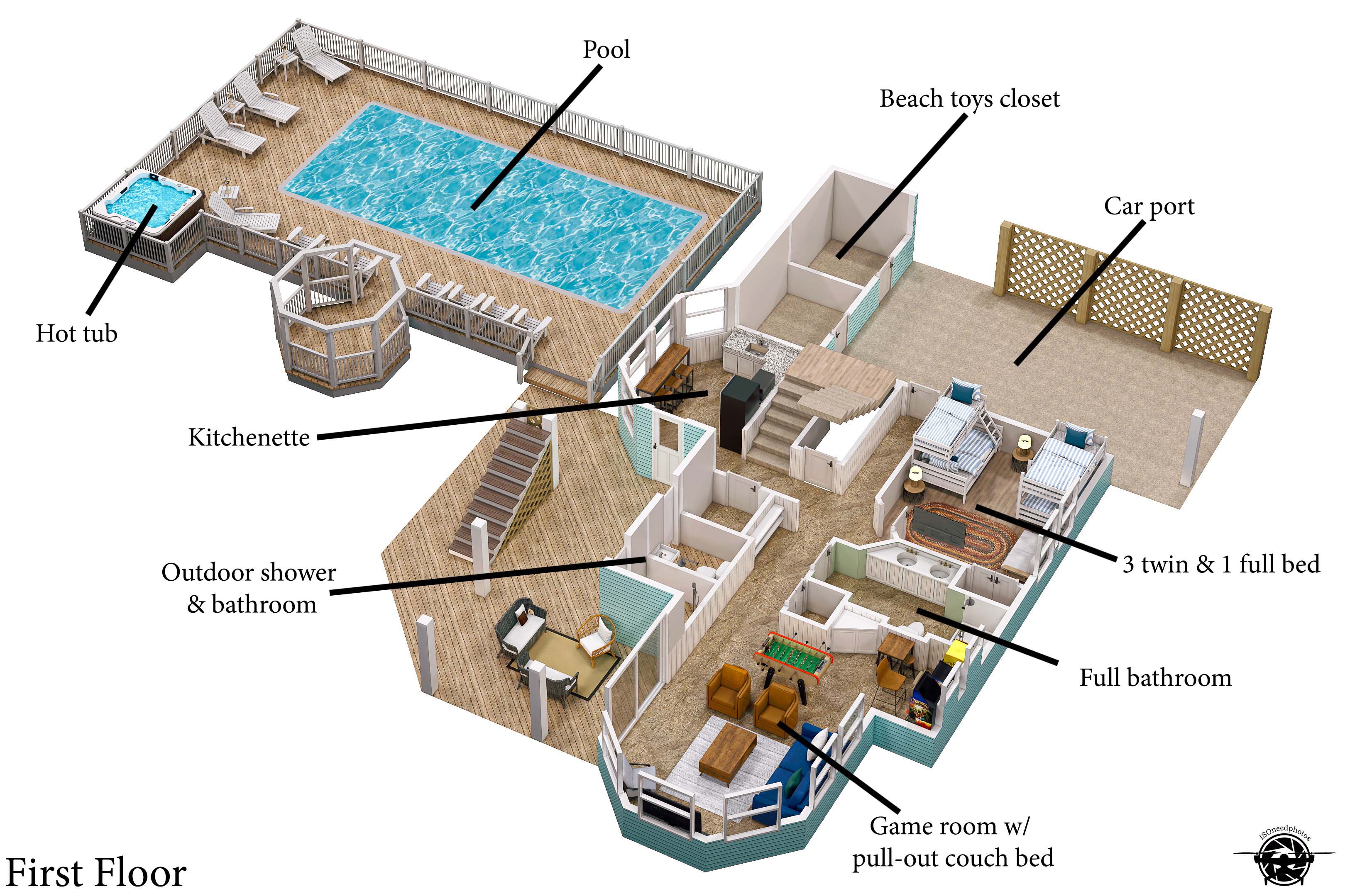 3d Floor Plans 1st floor