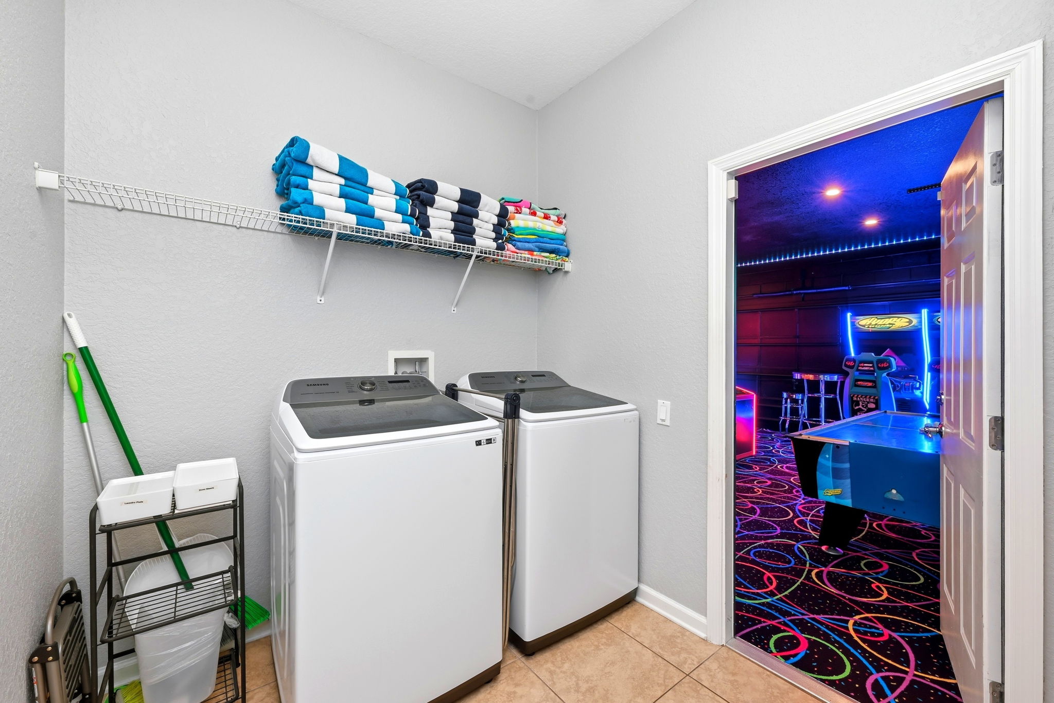 Two washing machines and two dryers!