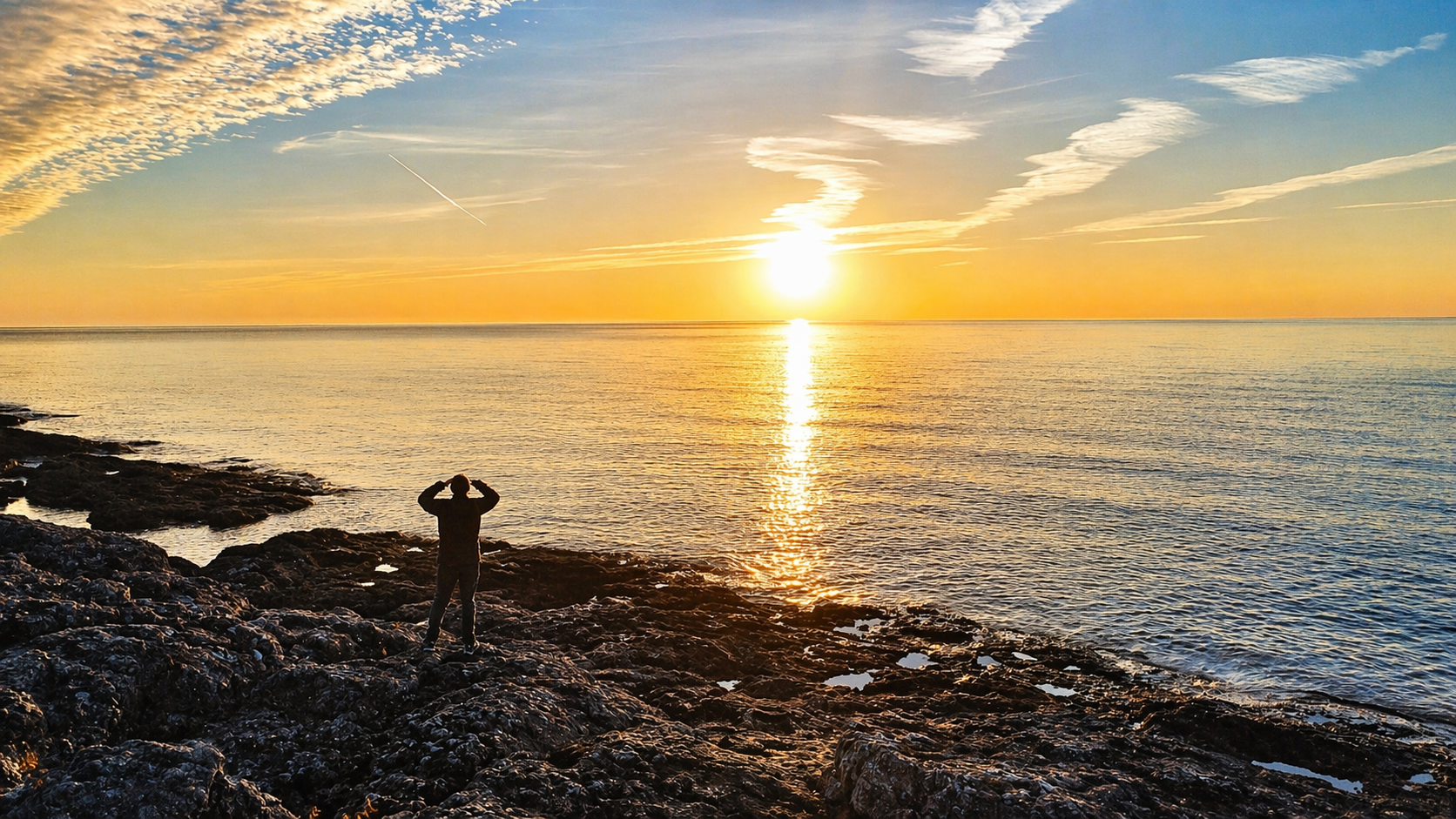 Sunrise over Lake Superior. The private shore lets you take in all the beauty of Lake Superior with no crowds. 