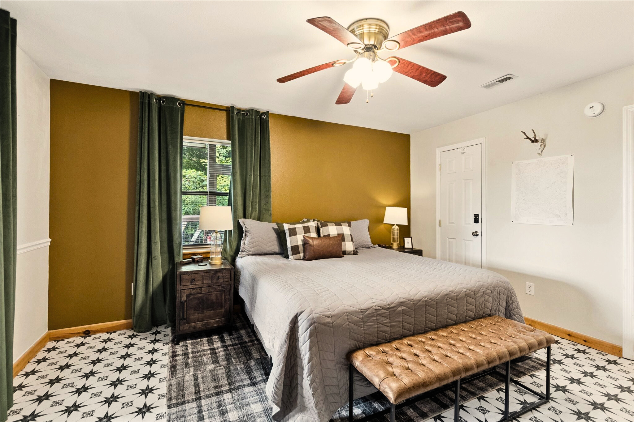 King bedroom on the lower level