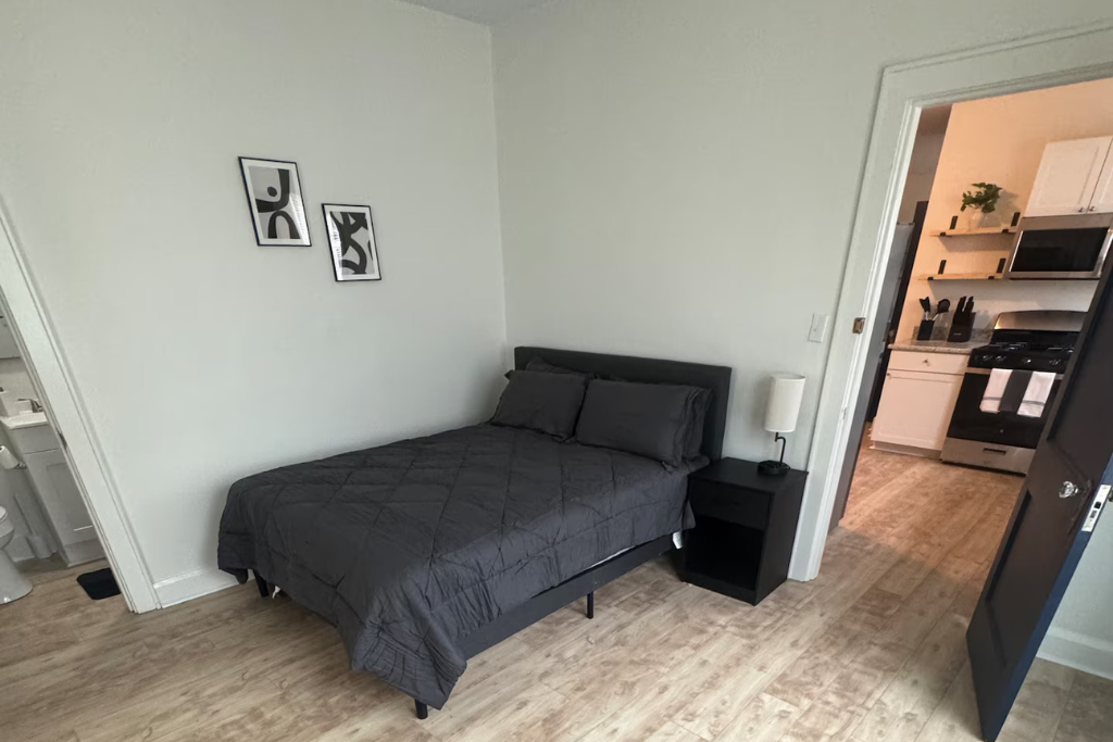 bedroom with bathroom