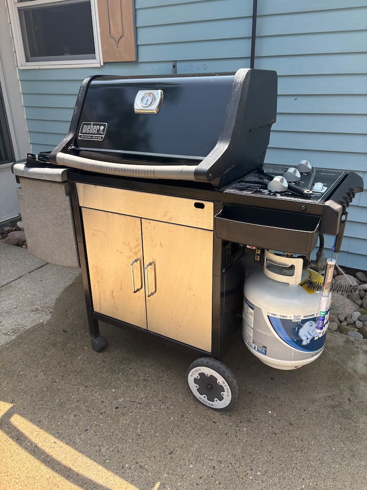 Webber propane grill available. One of the best ones we’ve used in a long time!