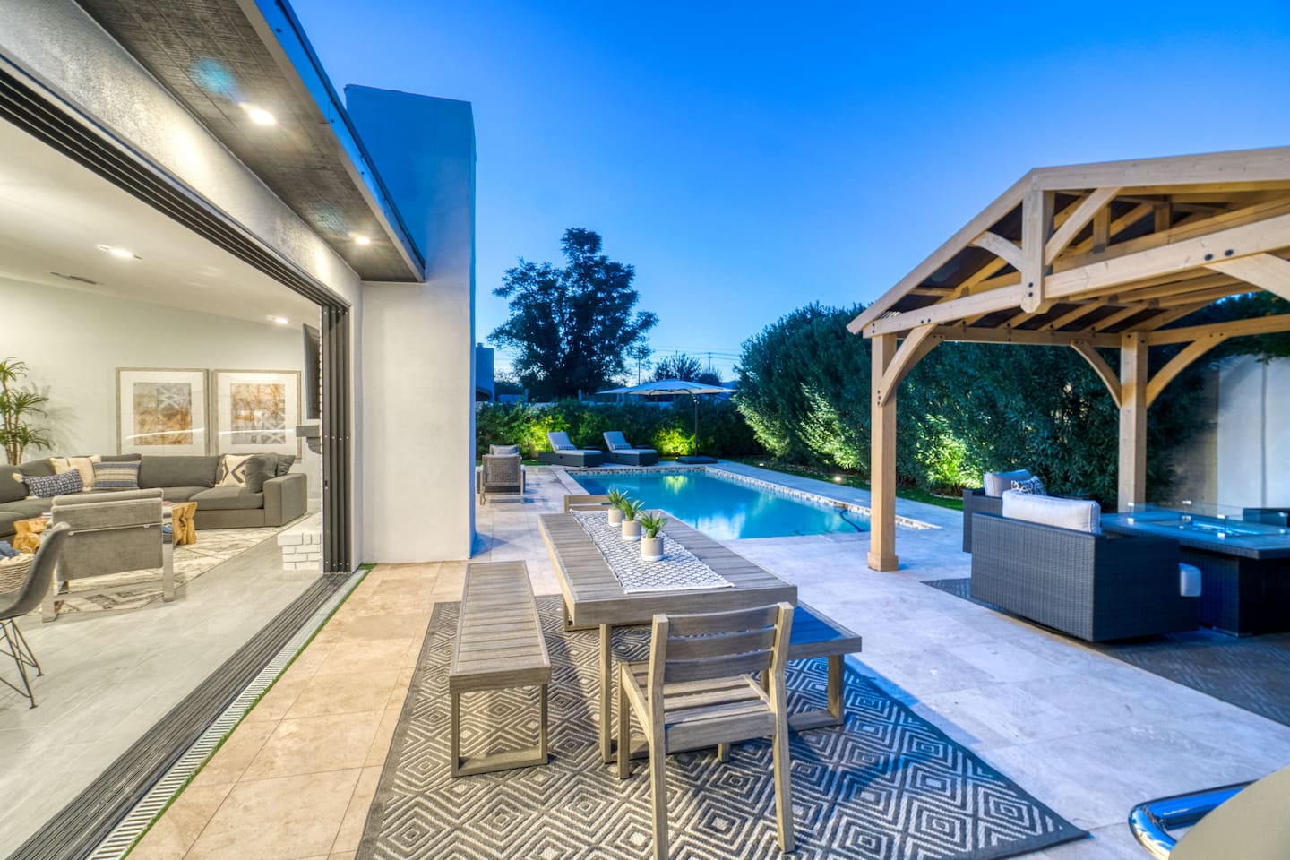 Enjoy alfresco meals beside the pool or unwind in the shaded pergola lounge—every corner designed for relaxation.