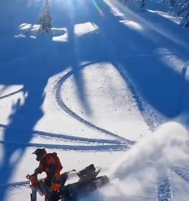 Winter trail riding near Greenville, Maine