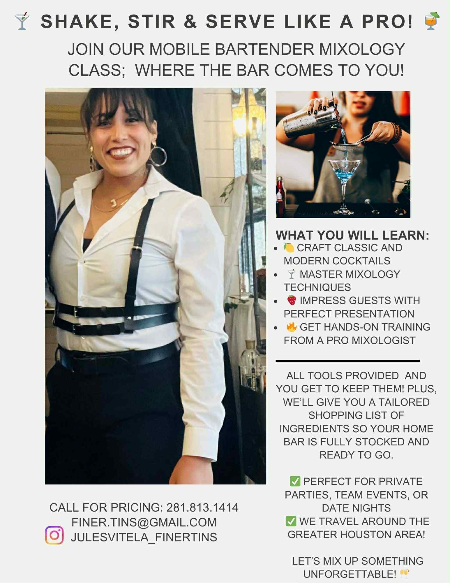 🍸 Shake, Stir, & Sip at the Lake! 🍸  Level up your getaway with a private mobile mixology class hosted right at our lakefront rental! Jules brings the bar to you — teaching you how to craft classic and modern cocktails, and master mixology techniques. 