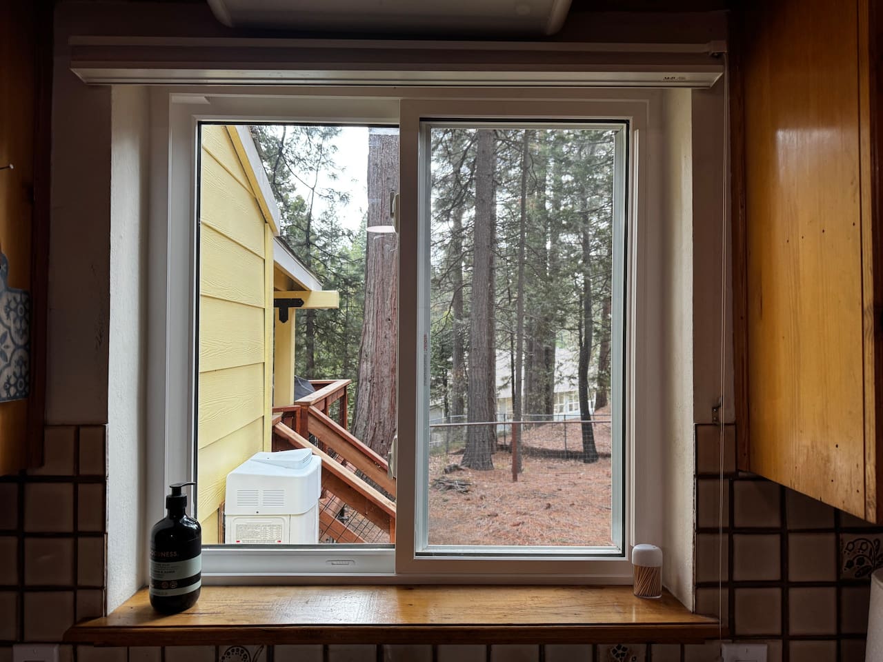 Enjoy the trees and fresh air while working in the kitchen, or just stare off into space while drinking your favorite cup of coffee.