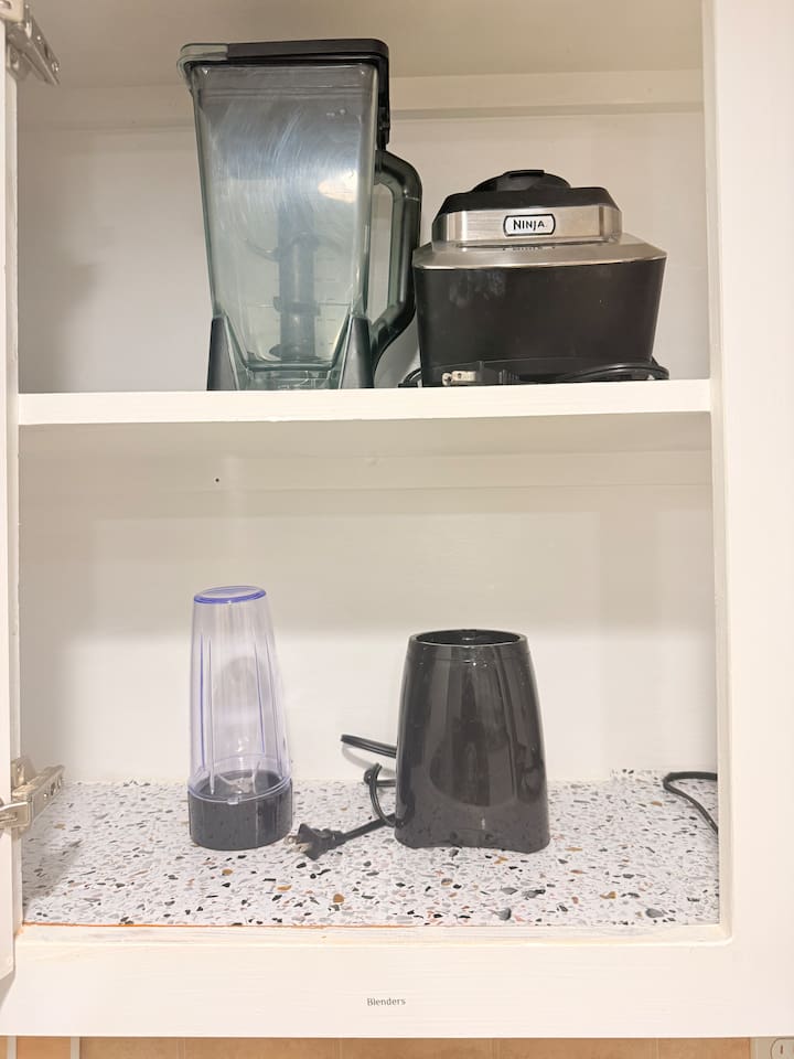 Fuel your day with smoothies, shakes, or blended drinks using the in-home blender setup — perfect for guests who love healthy routines or quick breakfasts.