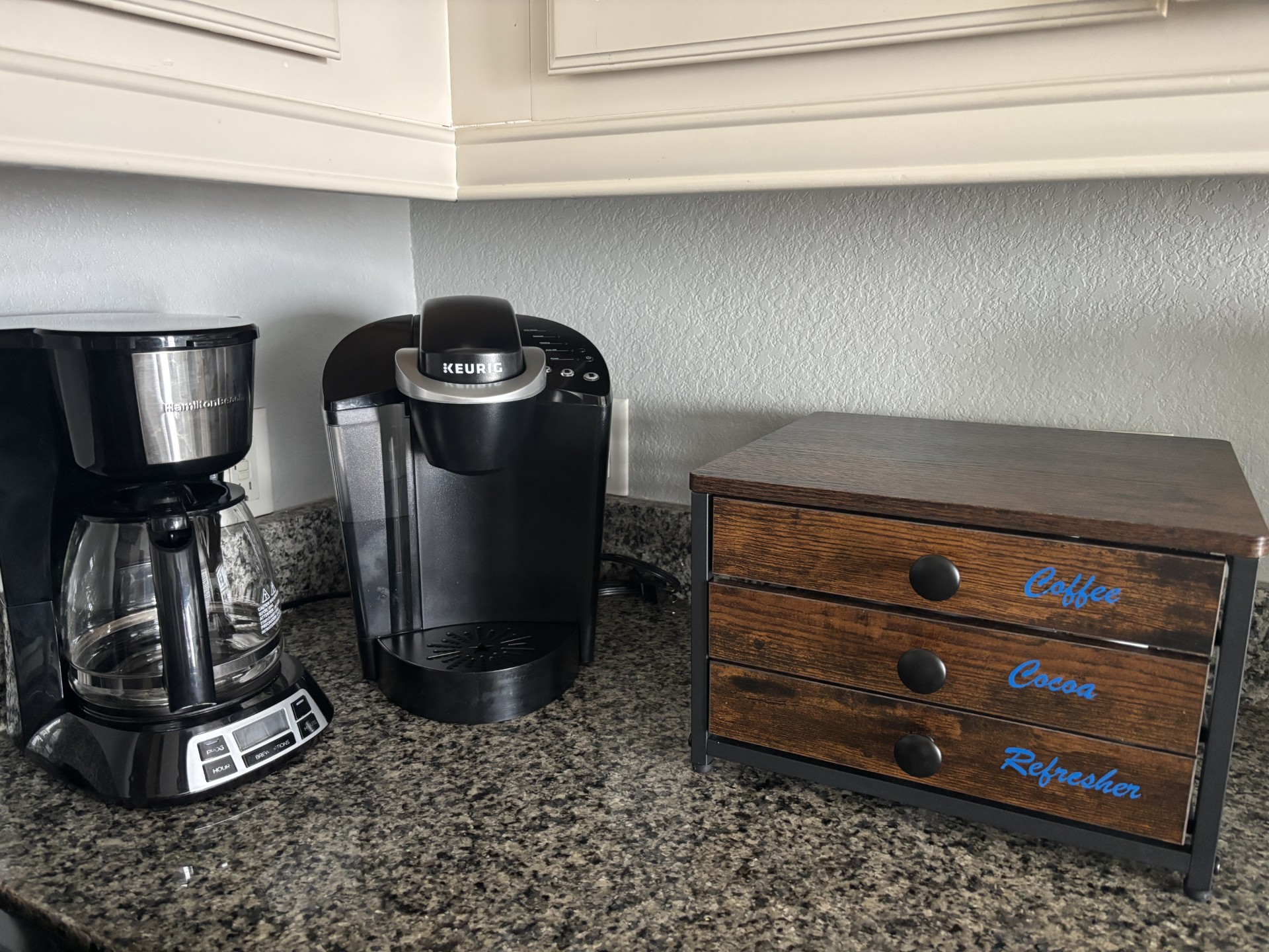 Keurig, coffee makers and pods provided
