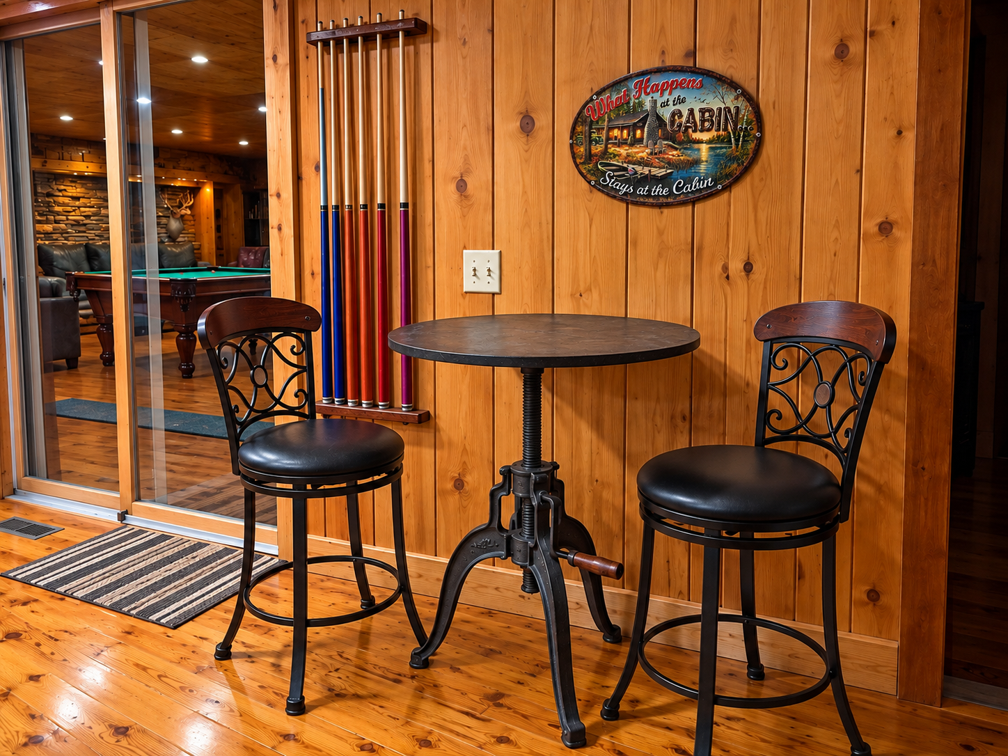 Cozy Cabin Game Room 