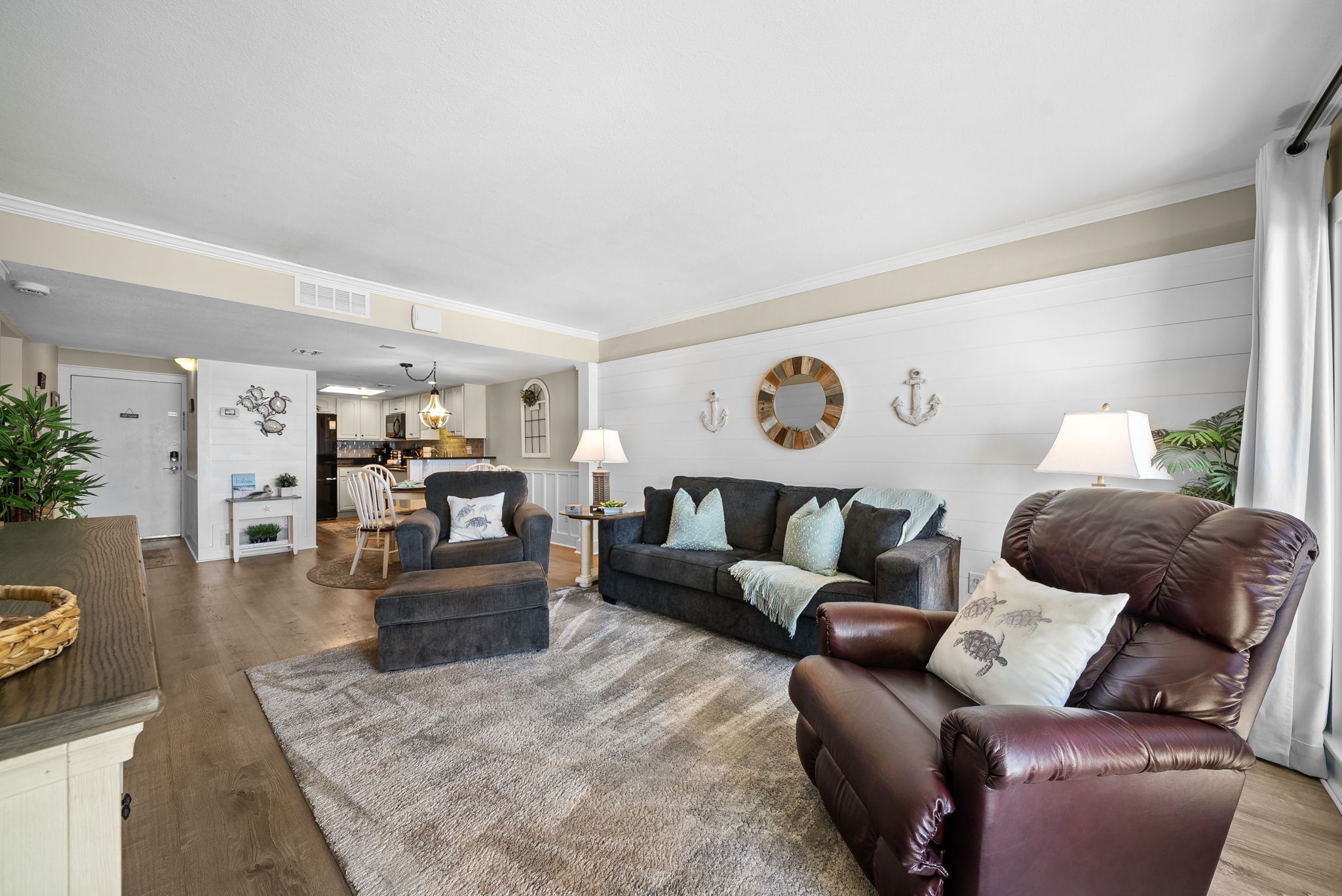 Living Room with Queen Pullout Couch