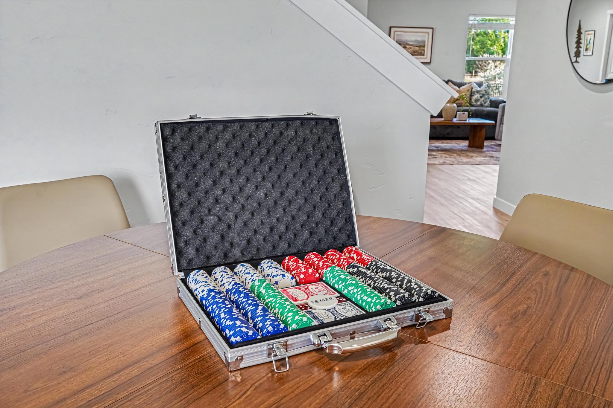 We even have poker chips for those who like to play poker.