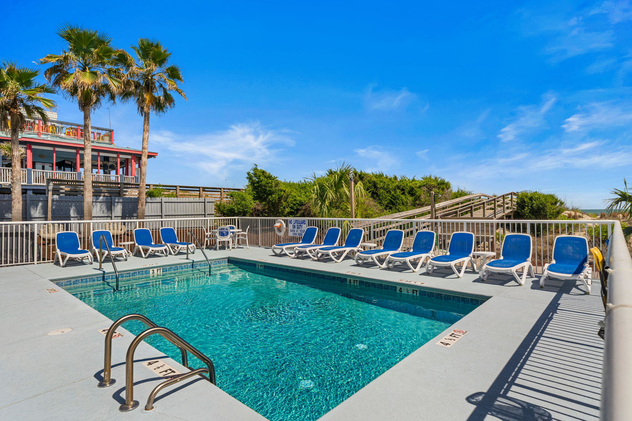 Pool  | Morning Sunrise | 302 Oceanview | 1116 Ocean Blvd, Isle of Palms, SC | IOP Escapes