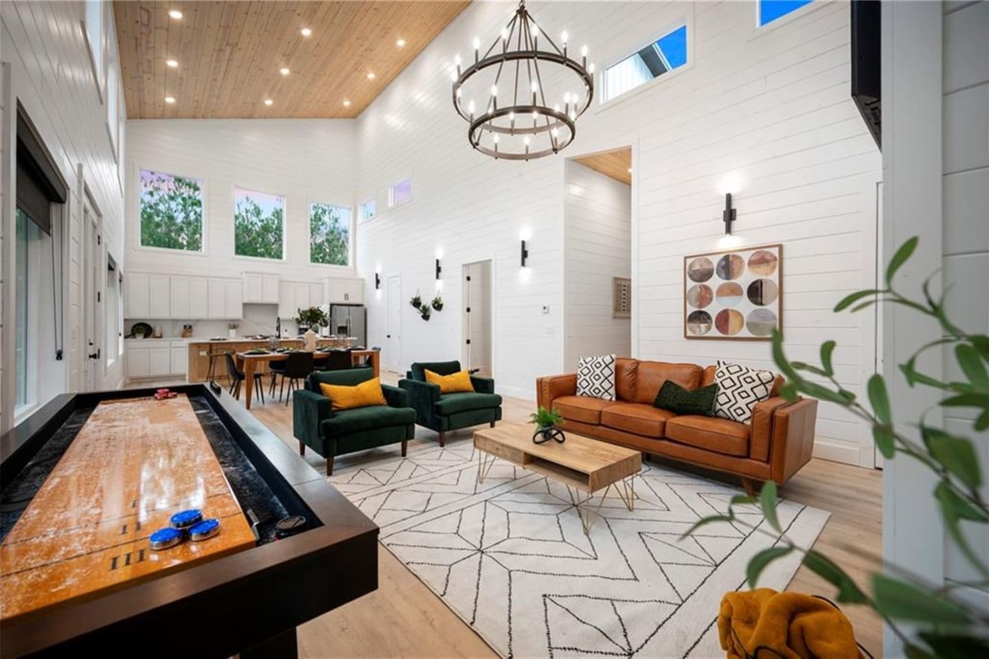 Whether it’s game night or quiet time by the fire, the living room offers comfort, charm, and a little friendly competition.