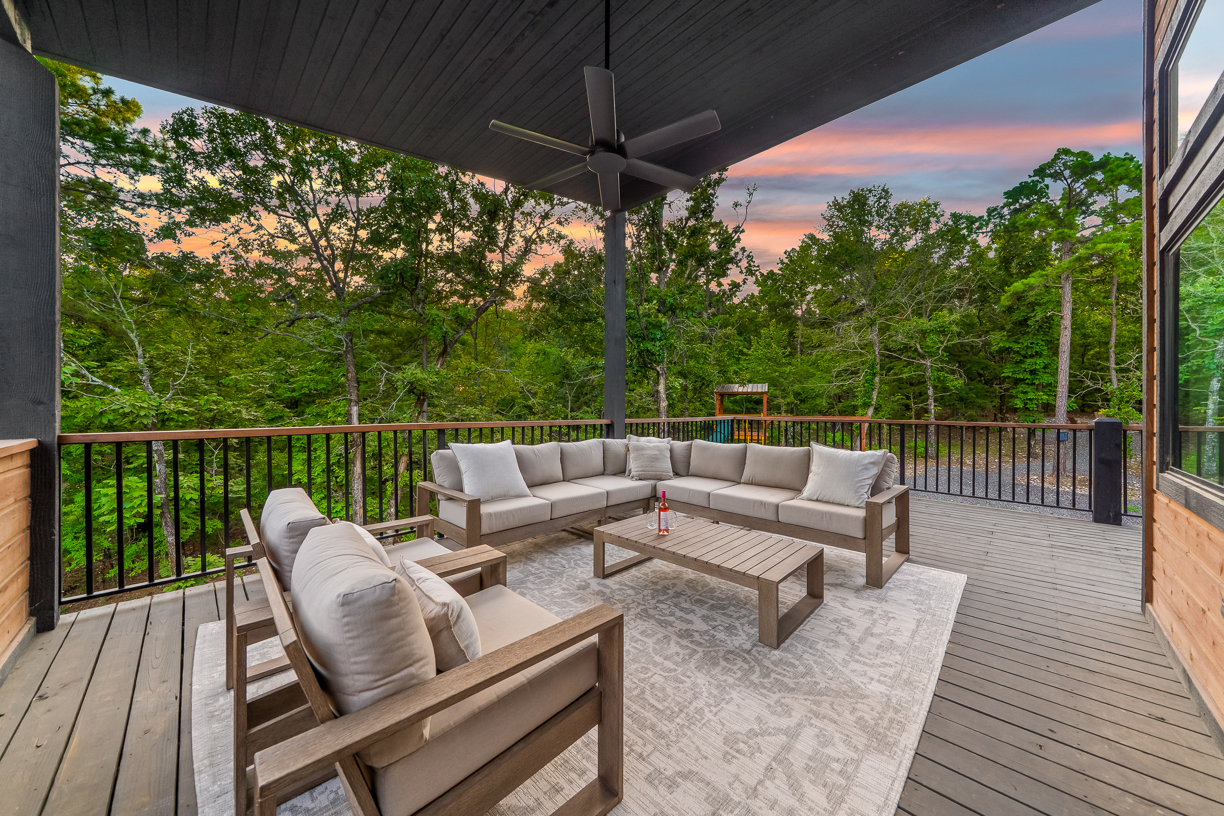 Large wrap-around balcony. Perfect for morning coffee, relaxing afternoons, or sunset cocktails