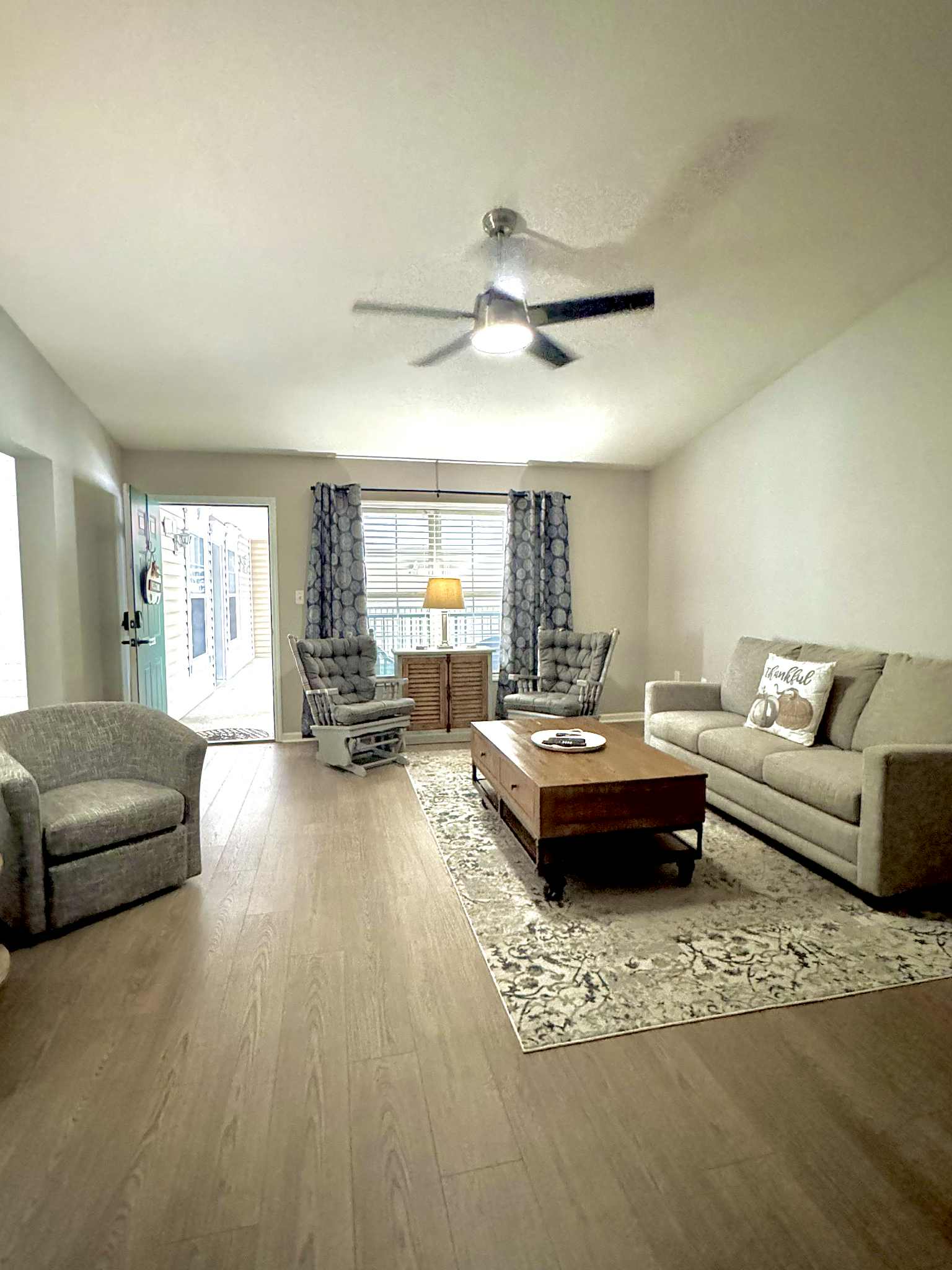 Queen Sleeper Sofa In Living room with flat screen smart tv