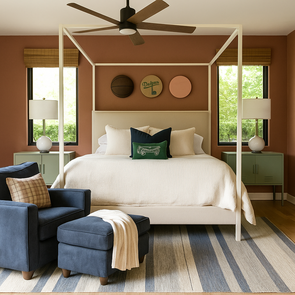 AI Generated mock up of Bedroom 1, King bed, ensuite