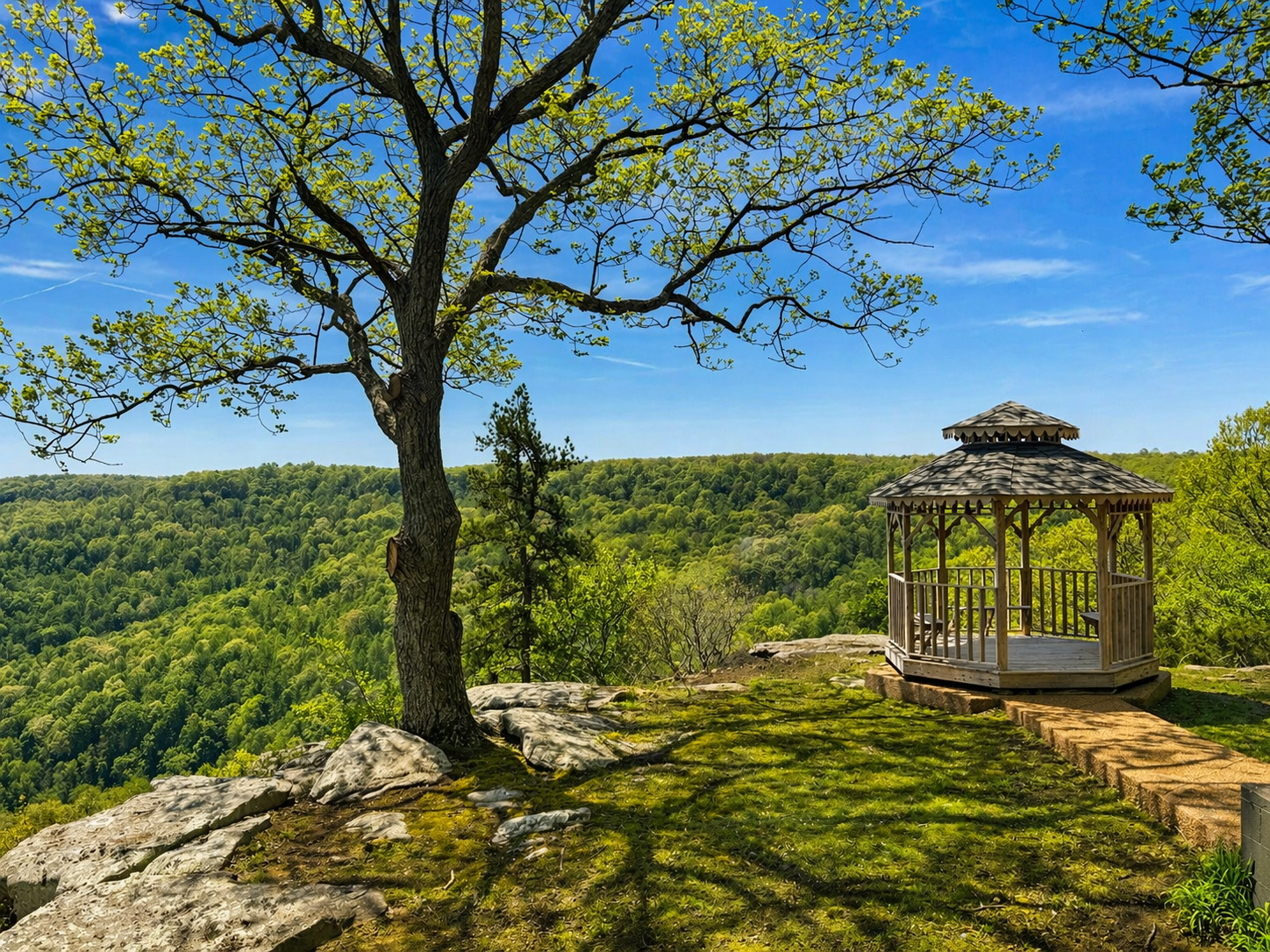 Gazebo with Bluff View