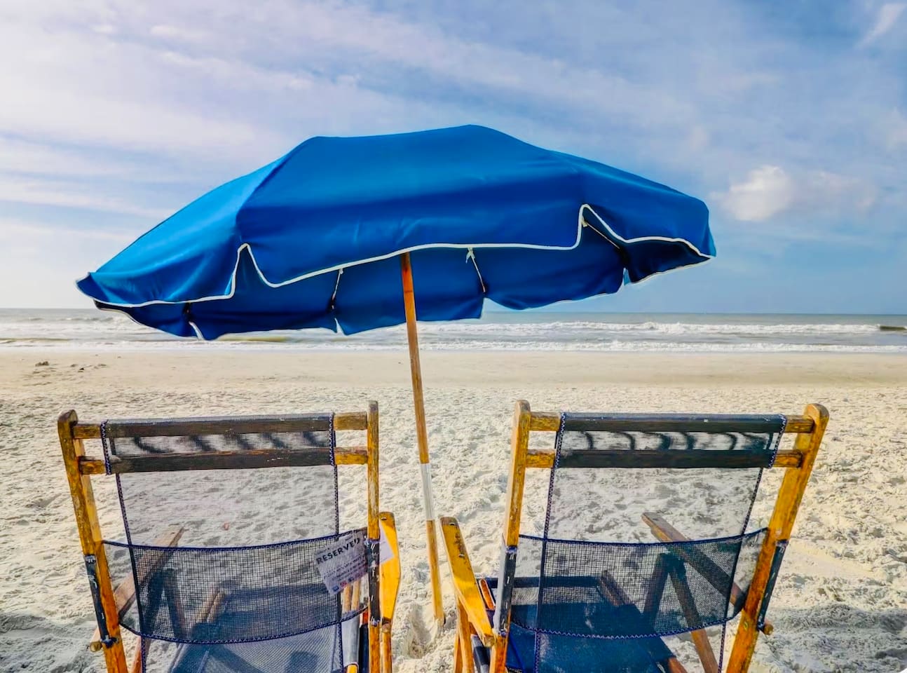 Beach chairs on Hilton Head beach