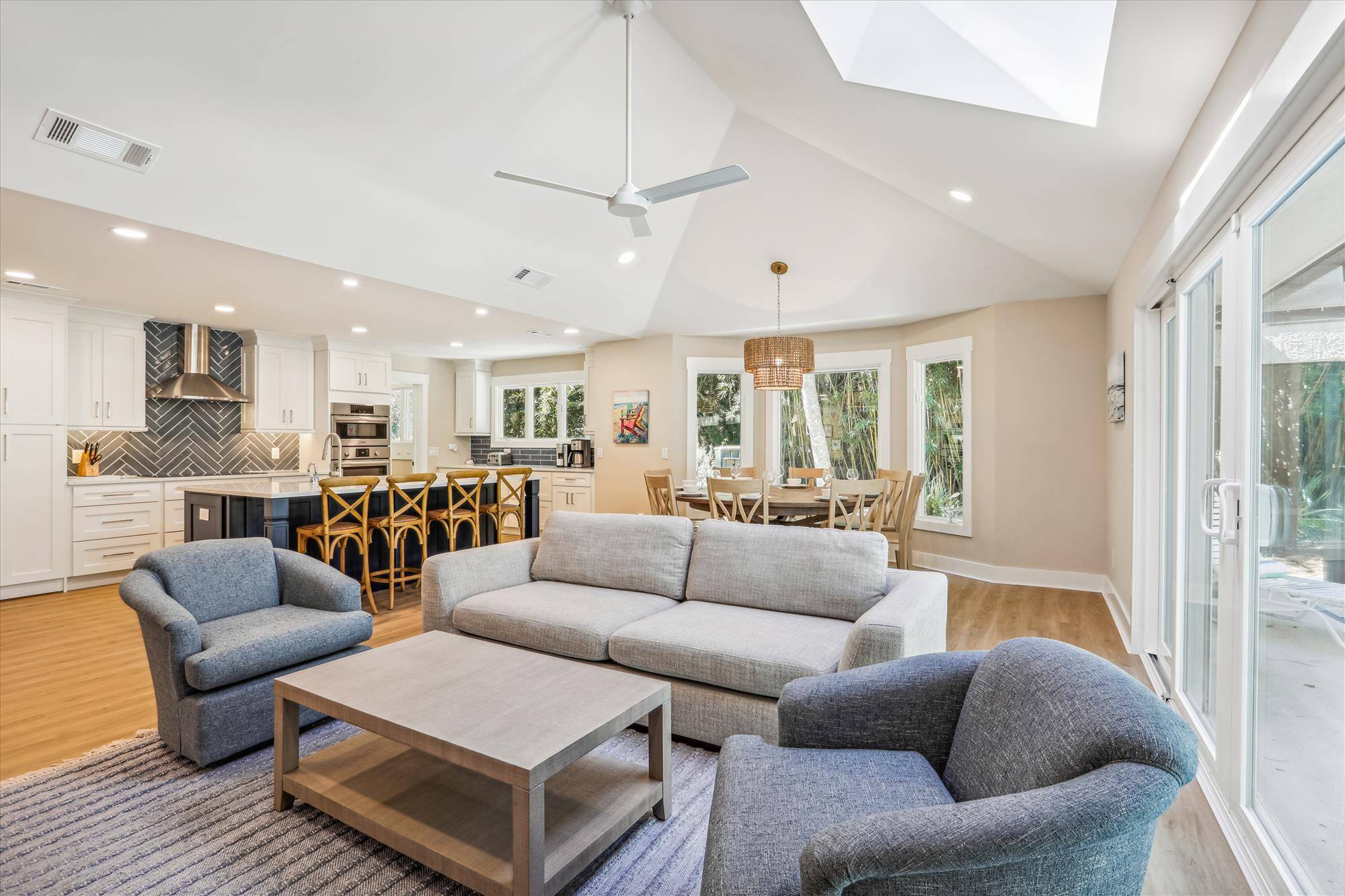 View to kitchen area from the living room