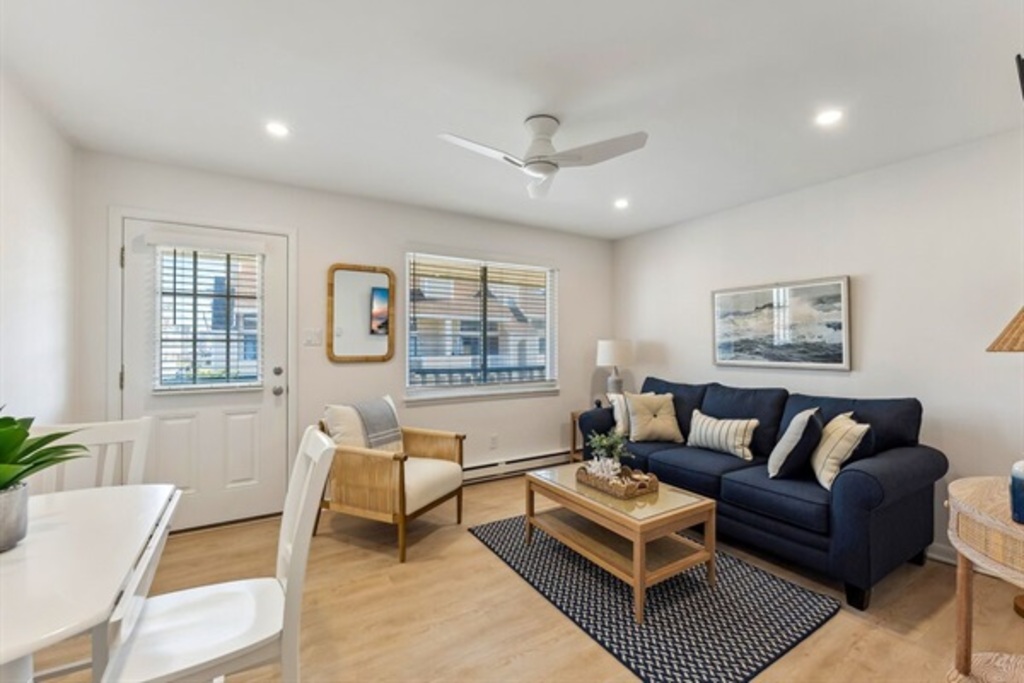 Comfortable living space with seating