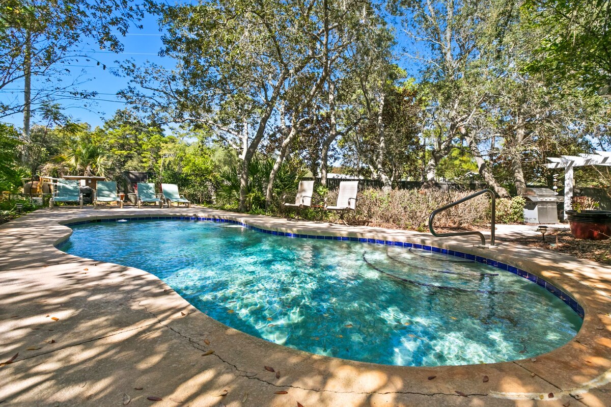 Swim in the private pool