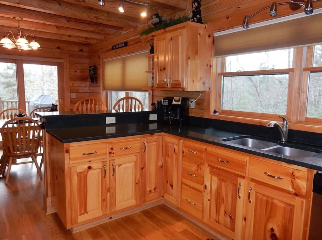 Fully stocked kitchen area 