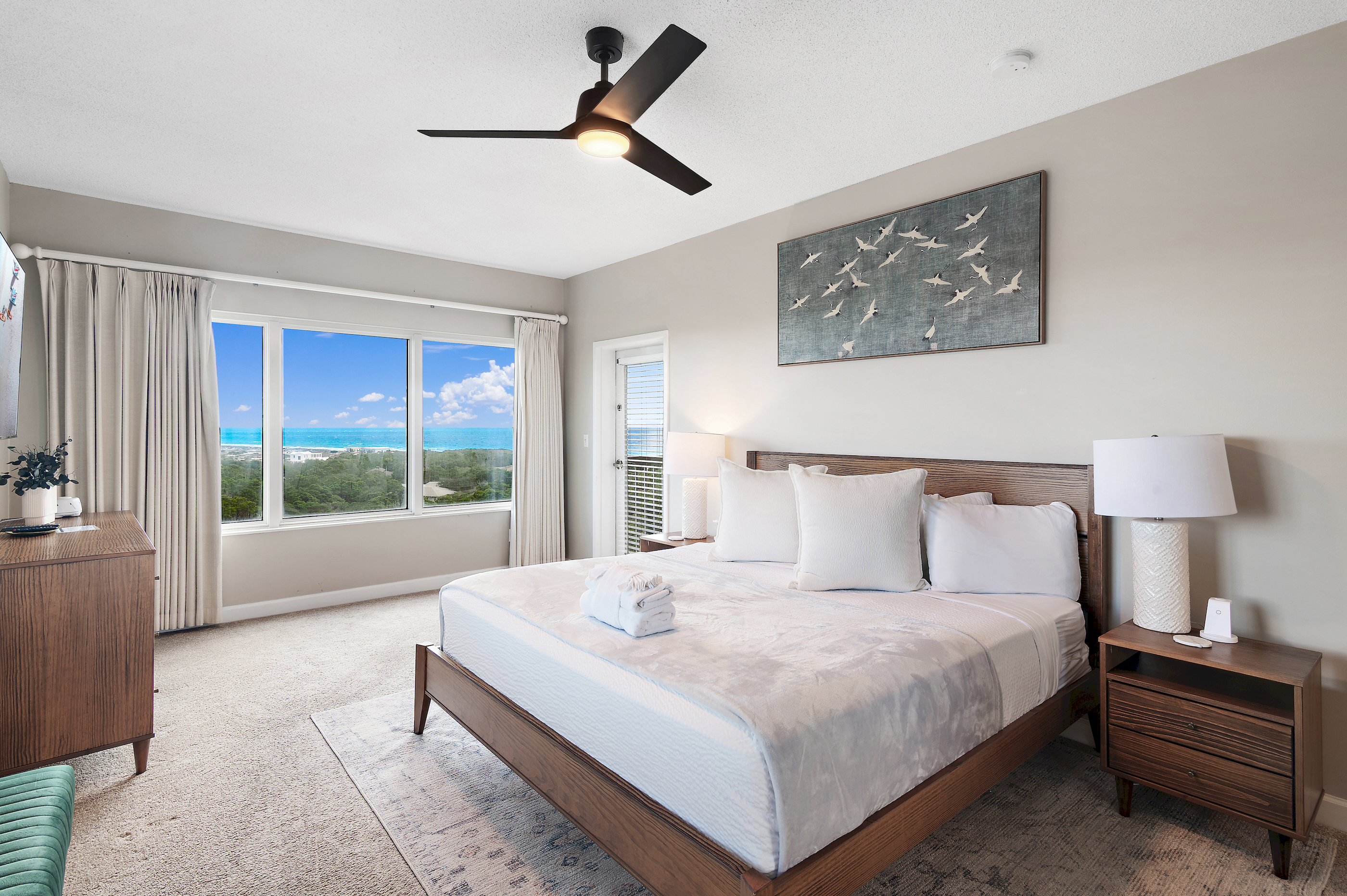 Master Bedroom with endless Gulf Views and the perfect spot to enjoy a beautiful sunrise!
