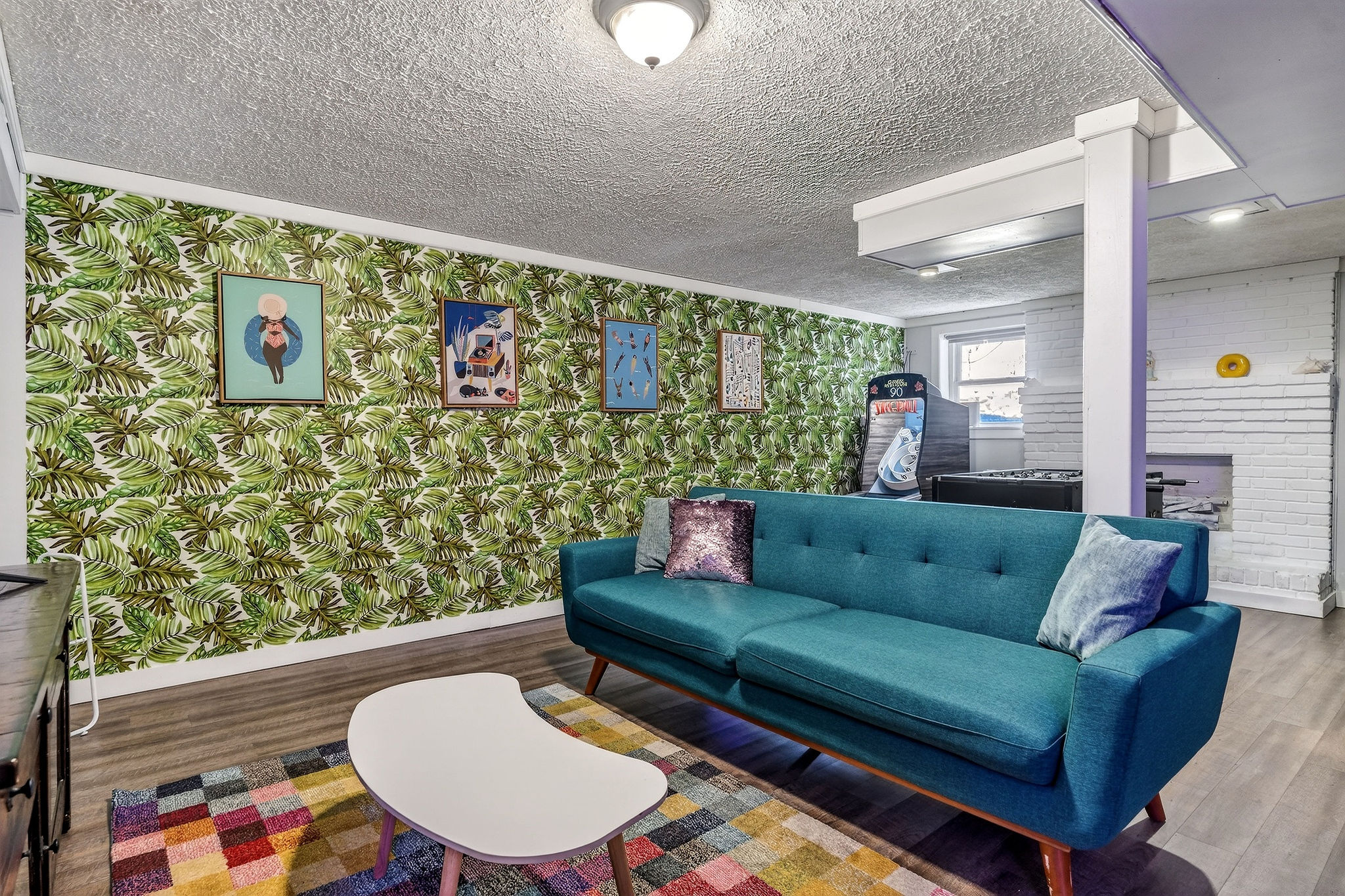 Updated TV and game room downstairs