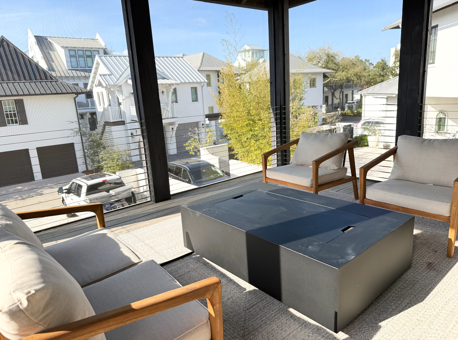 Main terrace with seating