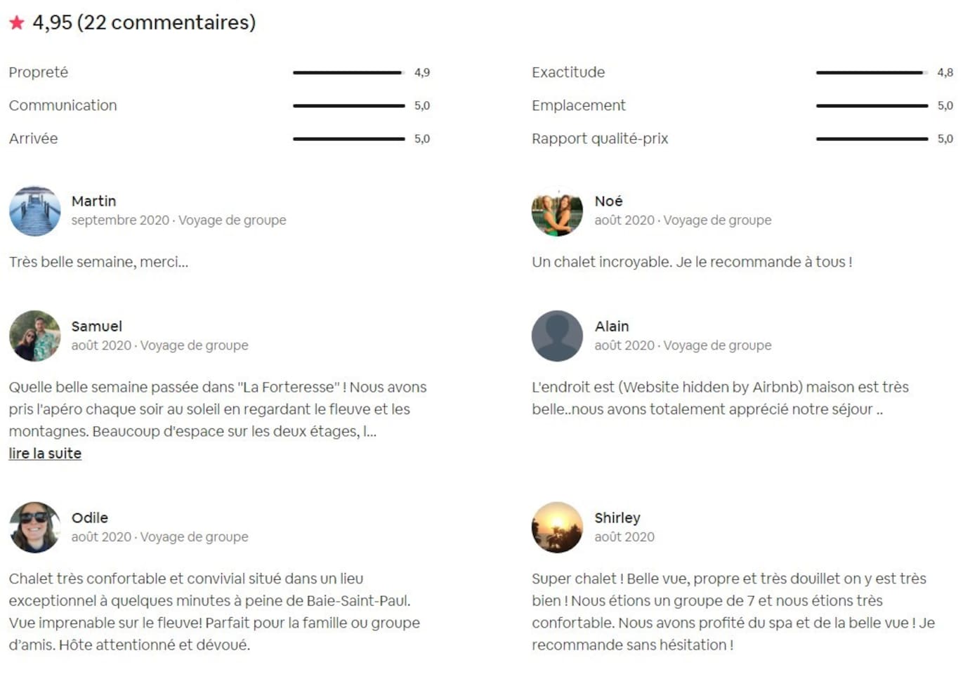 Un exemple des commentaires positifs que nous recevons régulièrement :)