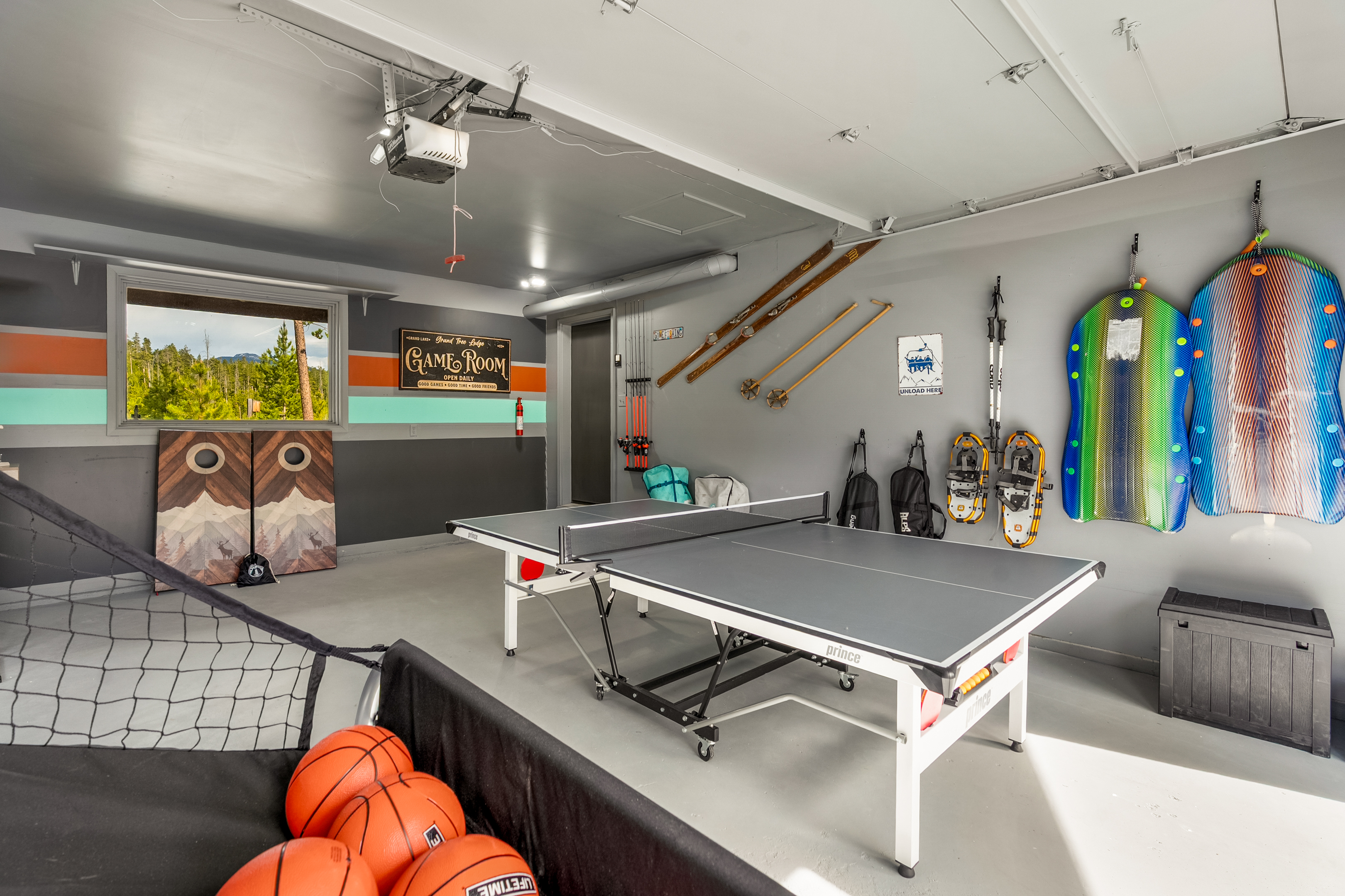 Let the tournaments begin! This game room is designed for every generation. Who will claim bragging rights this vacation?