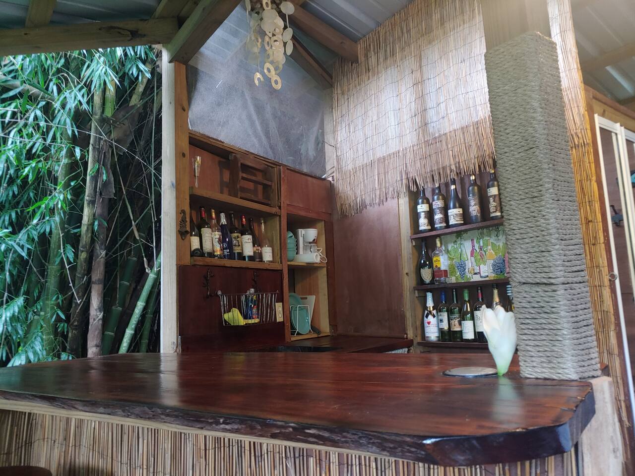 A place to eat your prepared food, includes a mini-fridge, coffee maker and microwave