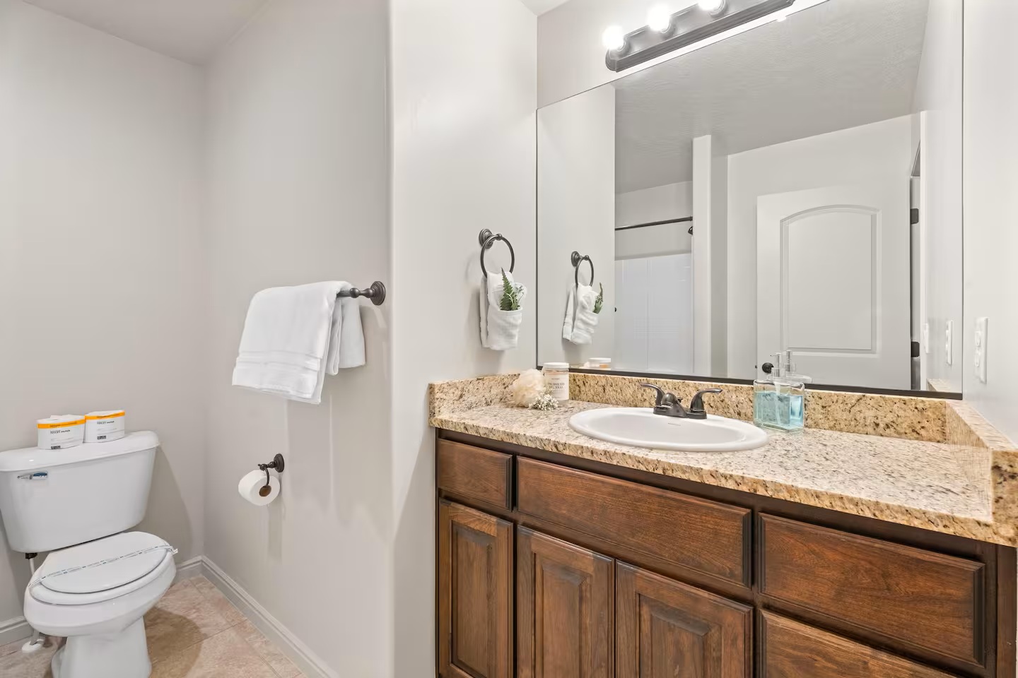 Bright guest bathroom