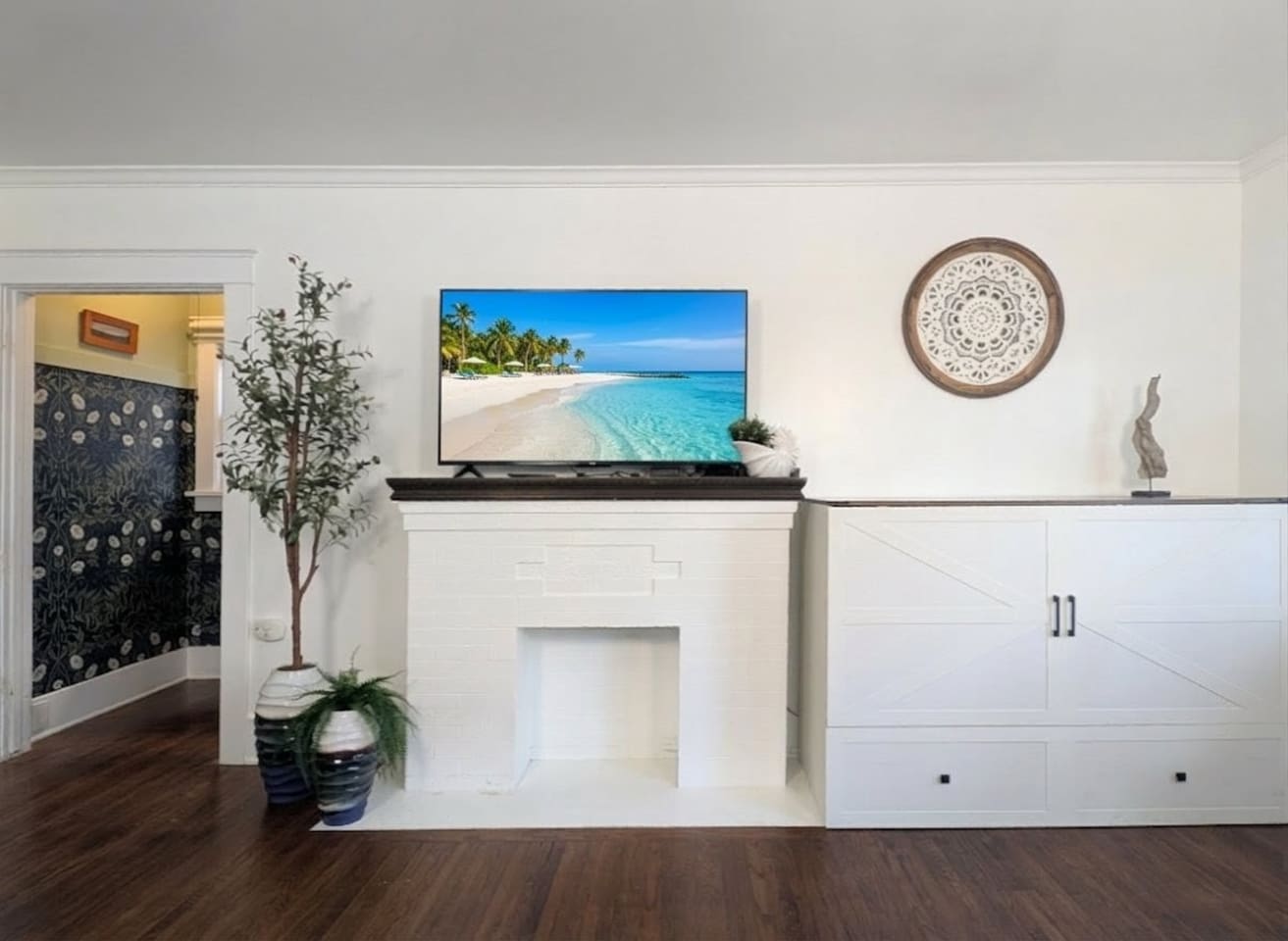 Smart TV for movie nights and relaxing evenings.