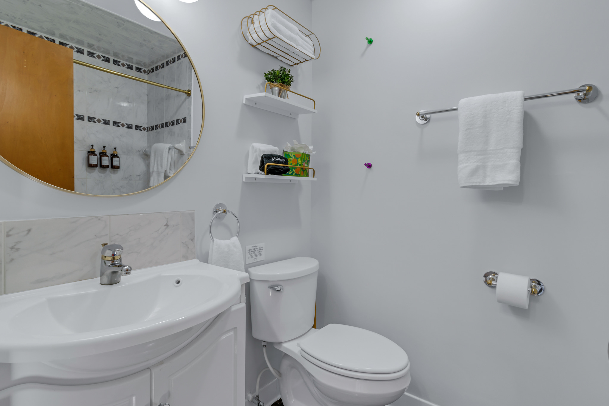 First bath has all you need to freshen up after a day on the water.