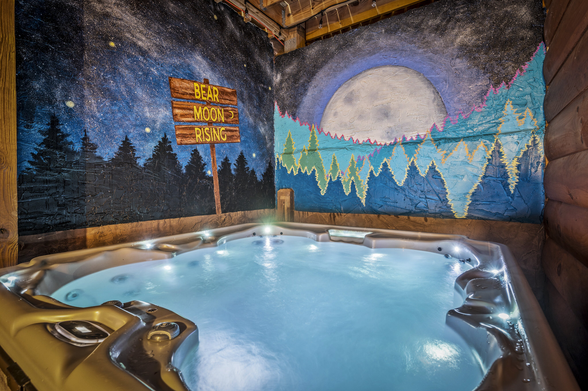 Hot tub #2, private area tucked away for quiet relaxation.