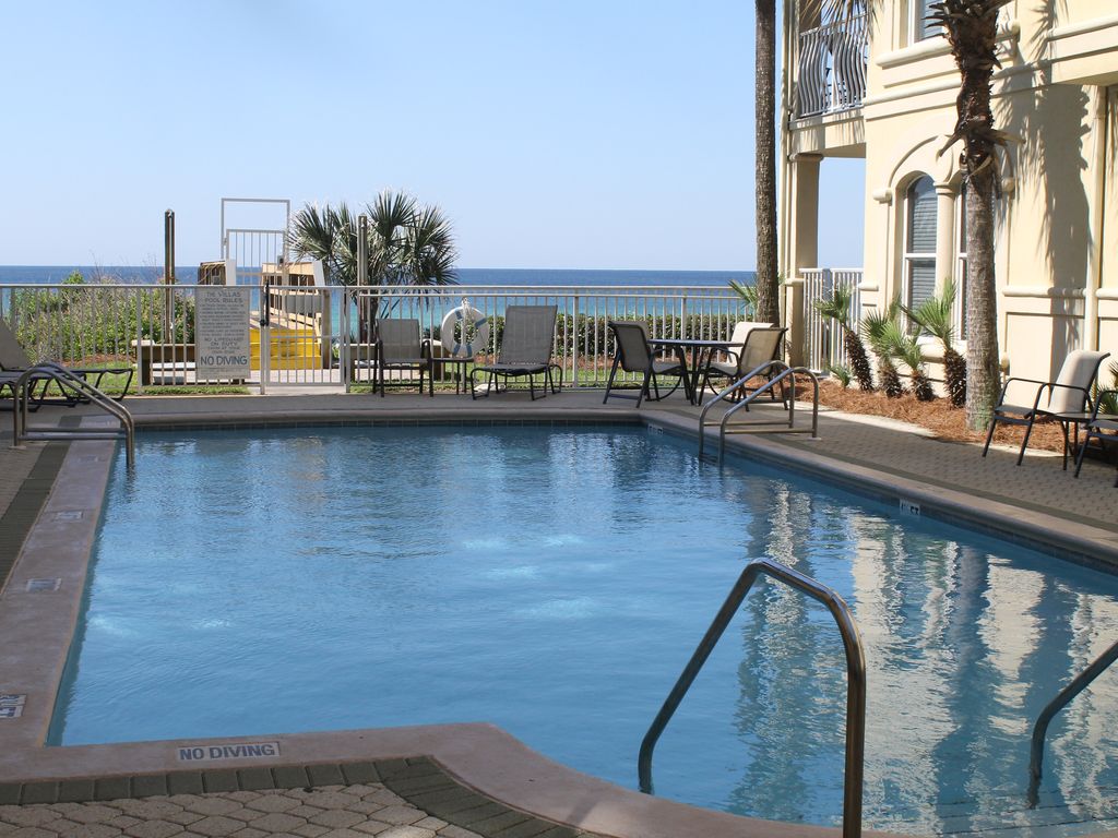 Take a refreshing swim in the pool located on the premises facing the Gulf.