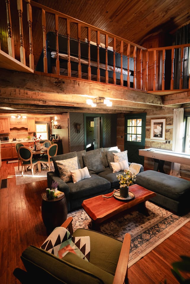 Kick back in the roomy living area, ideal for relaxing after a day of exploring.