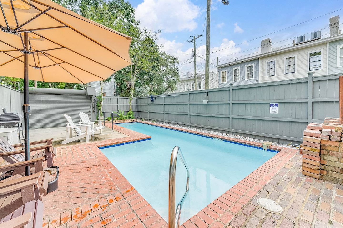 An incredibly rare find in Savannah -- you're own private & heated olympic sized pool.  Swim laps for some exercise -- or wade in the main part of the pool with family/friends.  Turn on the underwater lighting and enjoy an evening under the stars!