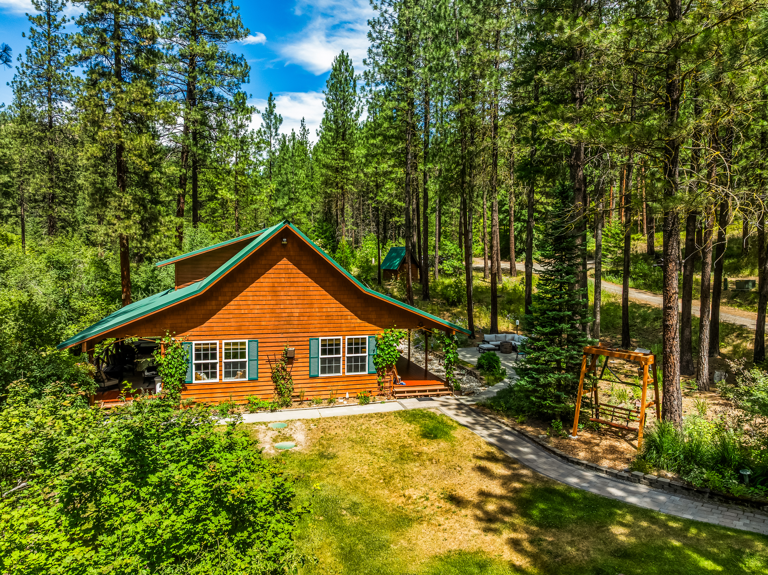 Enjoy the cabin nestled in the woods