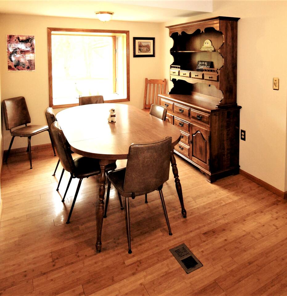 Dining room with a view of the lake