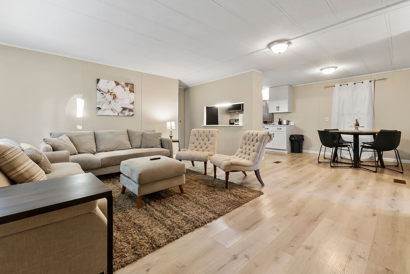 Open-concept living and dining space that flows seamlessly into the kitchen for easy gatherings.