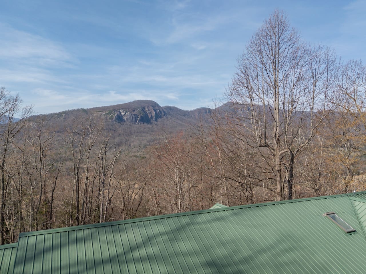 Upper drone view of the home