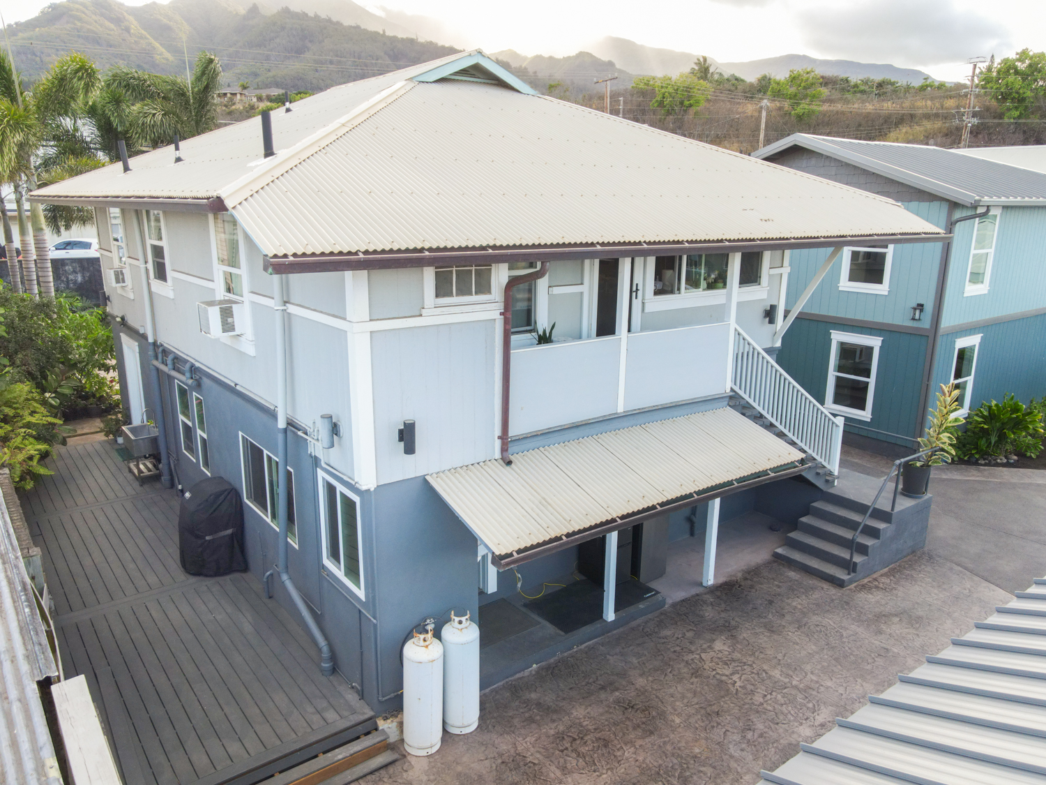 Back side of property