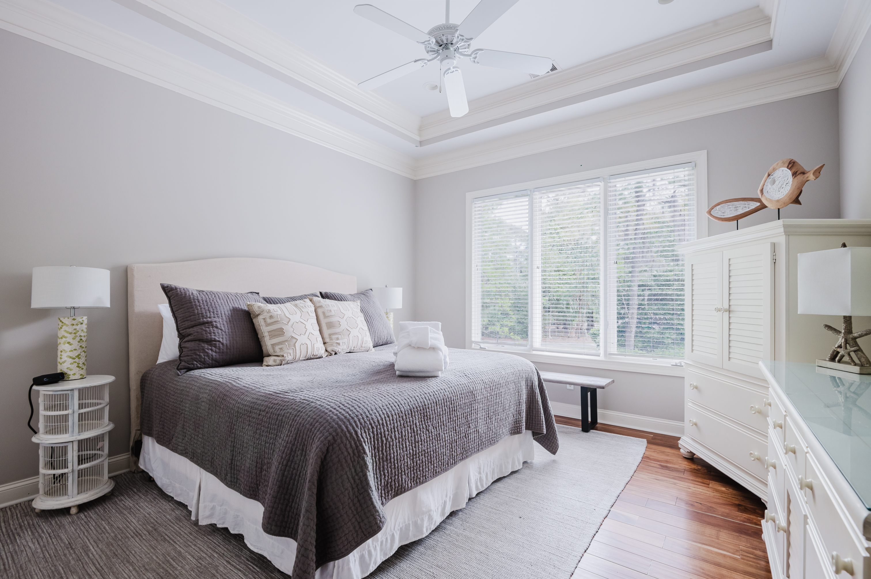 2nd Bedroom features king bed, HDTV and private bath