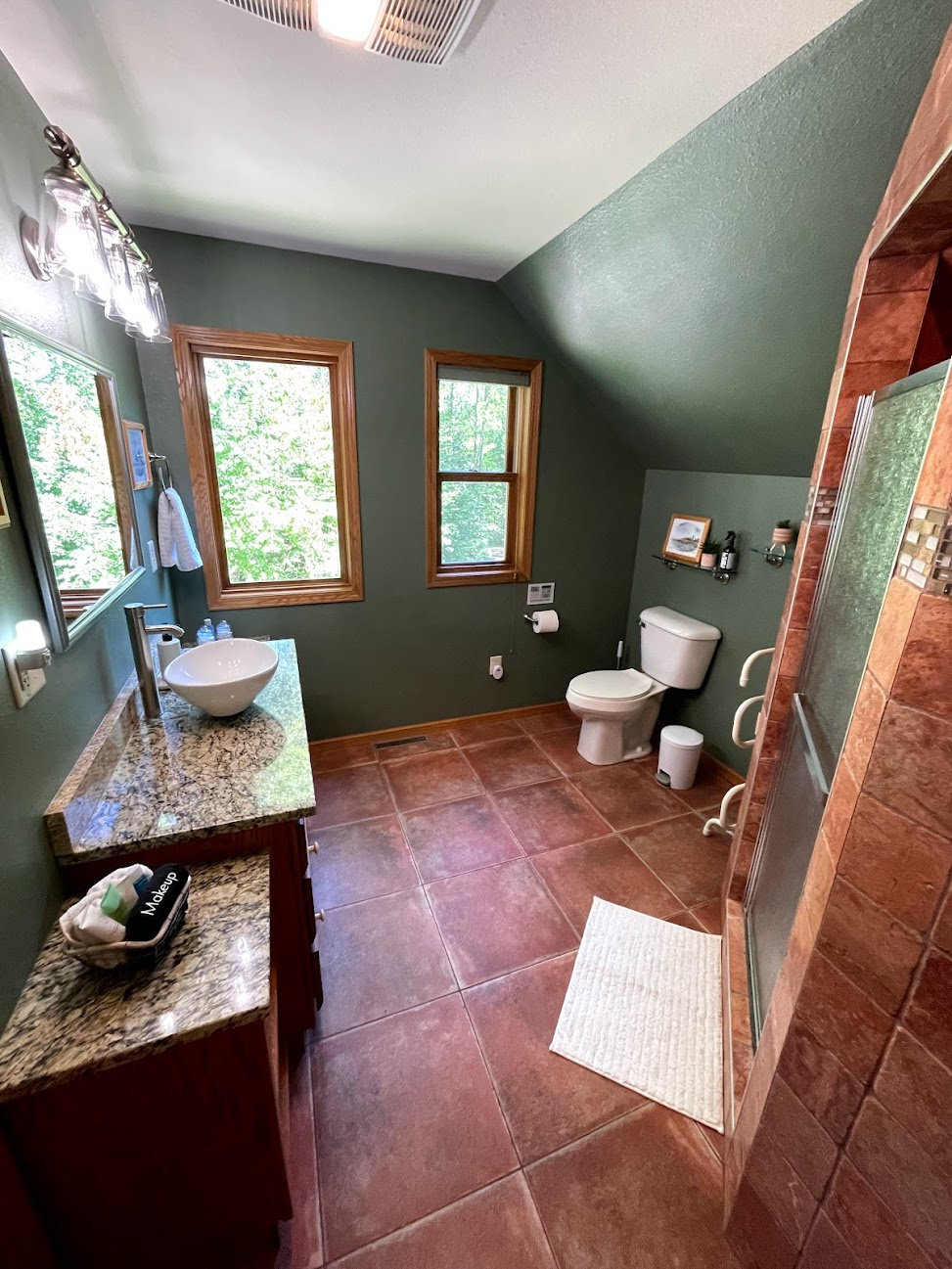 Rock Garden Cottage Italian marble spacious bathroom