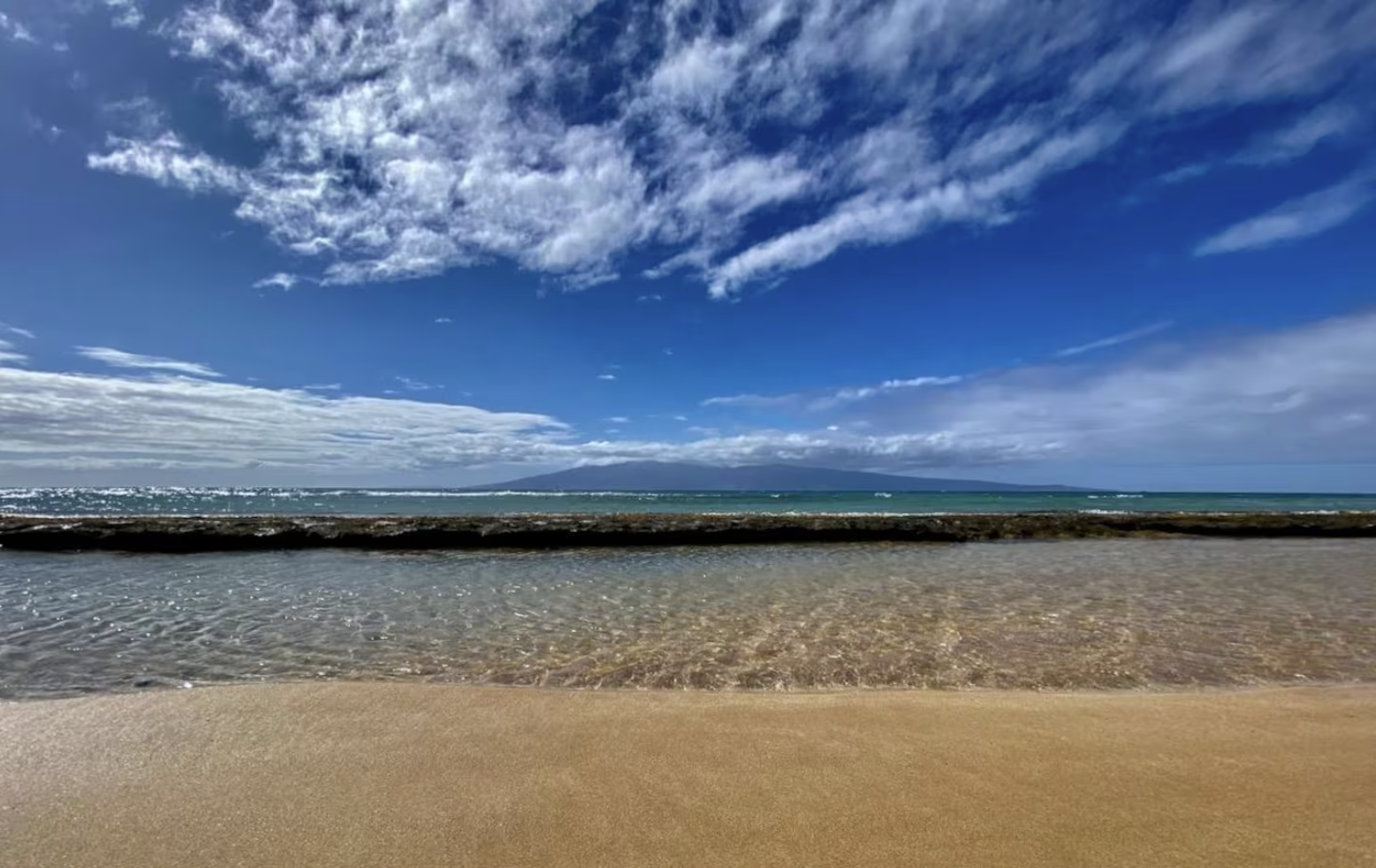 The island of Lanai off in the distance 