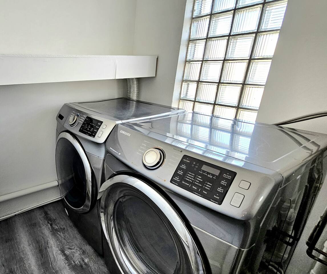 Modern laundry area designed for comfort